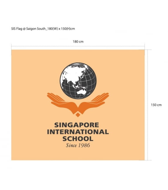 in khăn trải bàn theo yêu cầu 6 sis flag saigon south180w x 150hcm